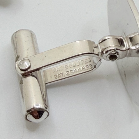 Men’s Vintage Silver Plate Destino Cuff Links - Picture 3 of 4
